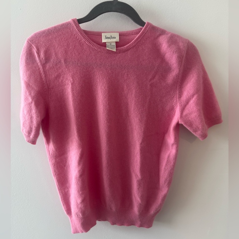 Neiman Marcus Blush Rose 100% Cashmere Sweater
